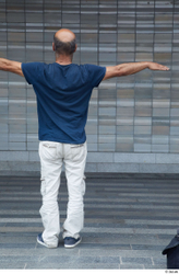 Whole Body Man T poses White Casual Slim Standing Street photo references